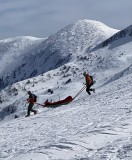 Pád skialpinistu z  Veľkého Kriváňa